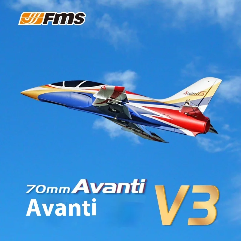 

FMS RC Самолет Avanti V3 70 мм Канальный вентилятор Edf Jet Высокоскоростная масштабная модель самолета с дистанционным управлением Кульверт Самолет Avion Pnp Подарки