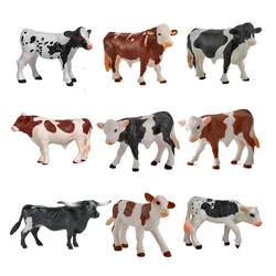 Toy Animals Figure Cattle Cow Calf Buffalo Angus Bull OX Farm animal Figurines Action Figure Novel Children Toys Cute Kids Gifts