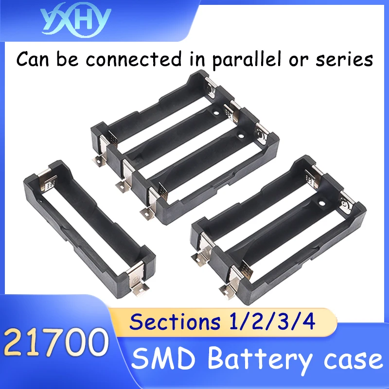 1pcs 21700 battery holder, SMD 21700 battery case, can be connected in parallel or series for 1/2 or 3/4 21700 lithium battery c