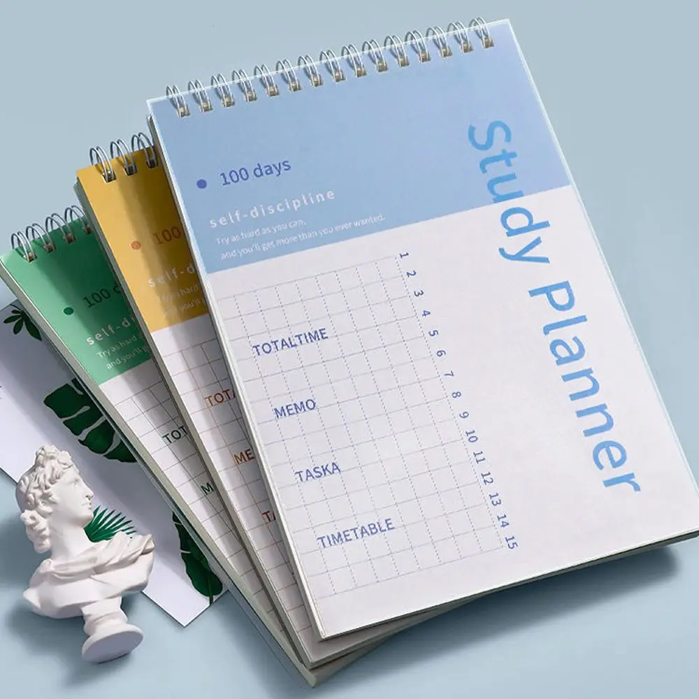 Goal Setting Stationery Supplies Office School Agenda Planner Goals Notebook Schedule Book Loose-Leaf Diary A5 Spiral Notepad