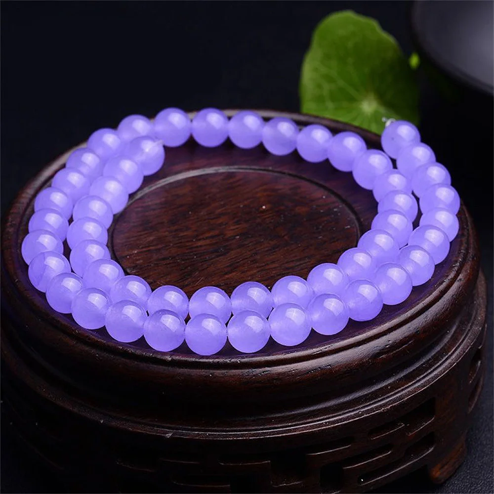 Free hot new Natural 8mm Purple Alexandrite Round Loose Bead 15\'\' A++ H012