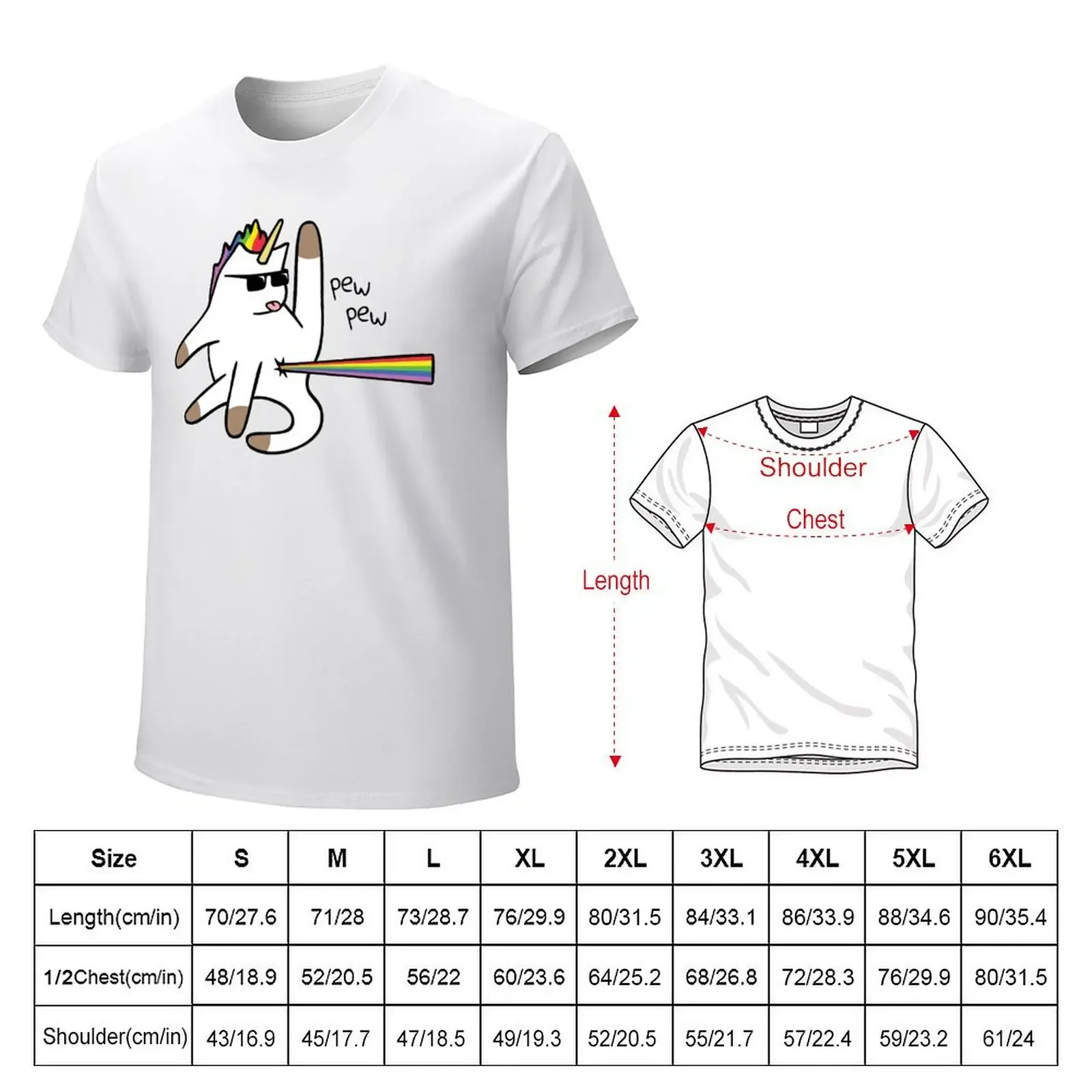 Unicorn Cat Rainbow Butt Laser T-Shirt new edition vintage anime shirt boys whites cute tops t shirts men