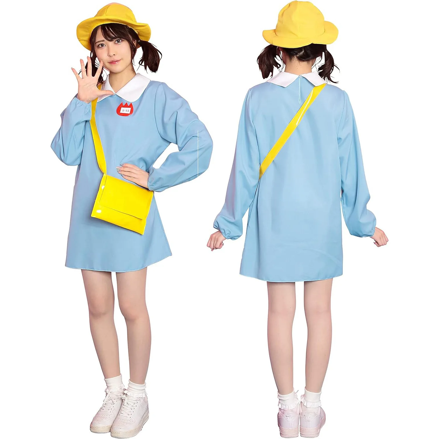 Halloween Cosplay Uniform Nursery School Uniform Long Sleeve Multisize Adult Double Color Japanese Style Childcare Worker Cos...