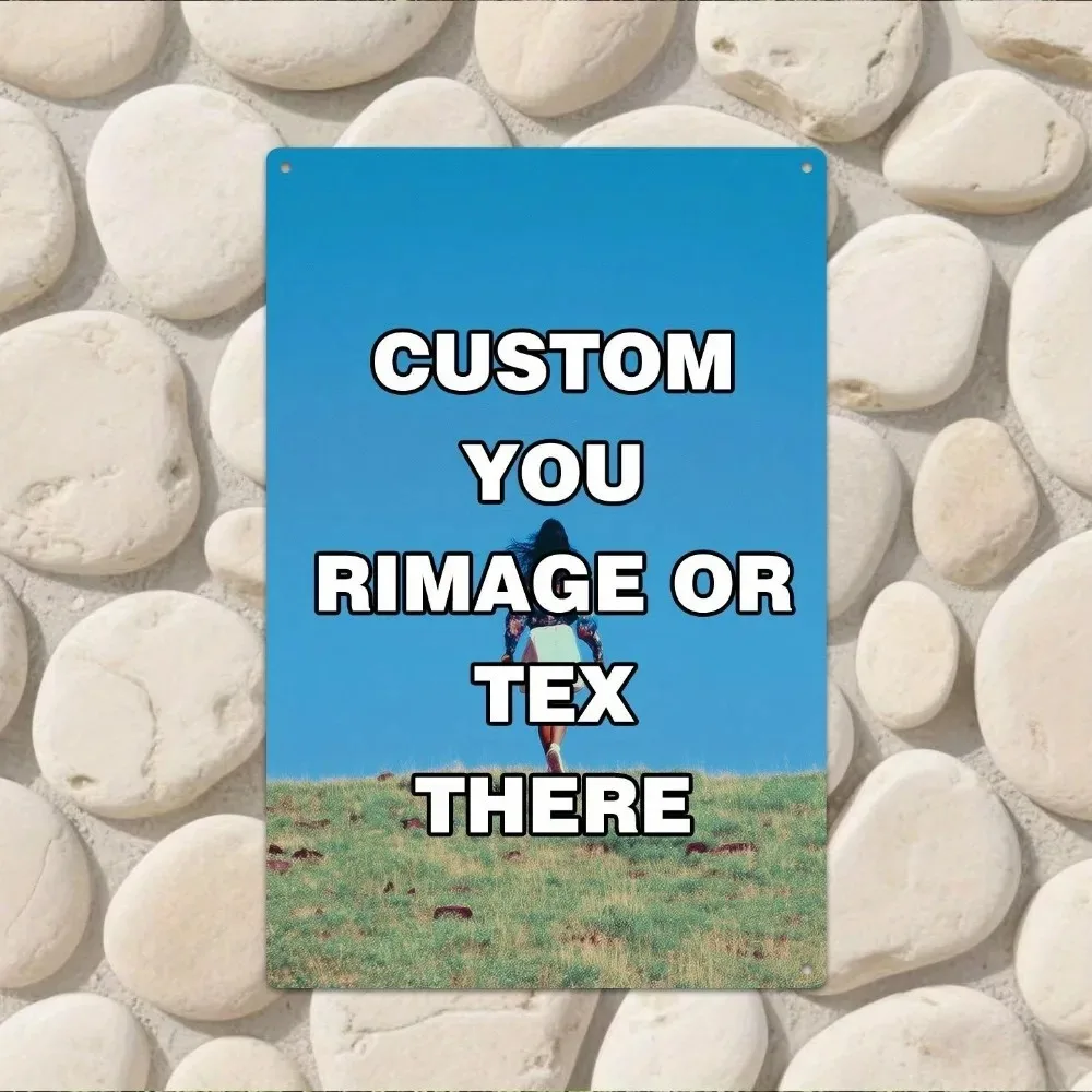 20×30CM Customizable Modern Minimalist Metal Plaque Personalized Custom Photo Text Waterproof Creative Living Room Entryway Home