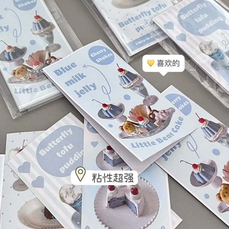 40pcs/set Aesthetic Blue Sea Salt Seal Stickers Decor Labels DIY Journal Scrapbook Gift Packaging Shipping Wrapping Paper