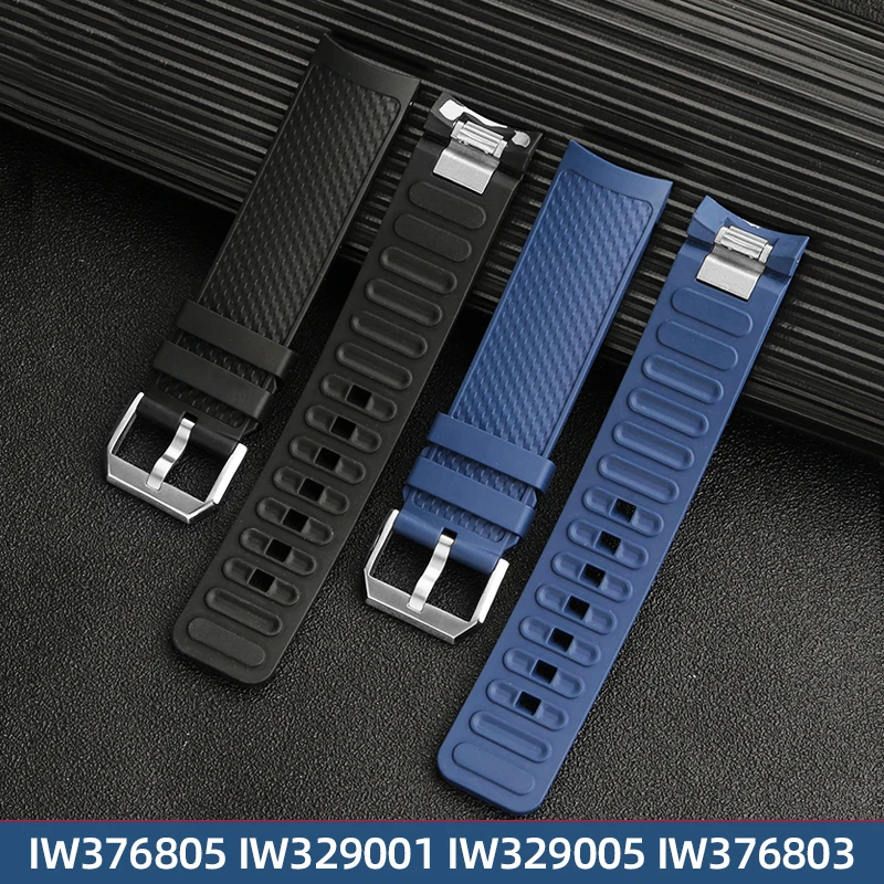 High quality fluororubber strap for IWC Aquatimer Family strap IW376805 IW329001 IW329005 men's quick release bracelet 22mm blue