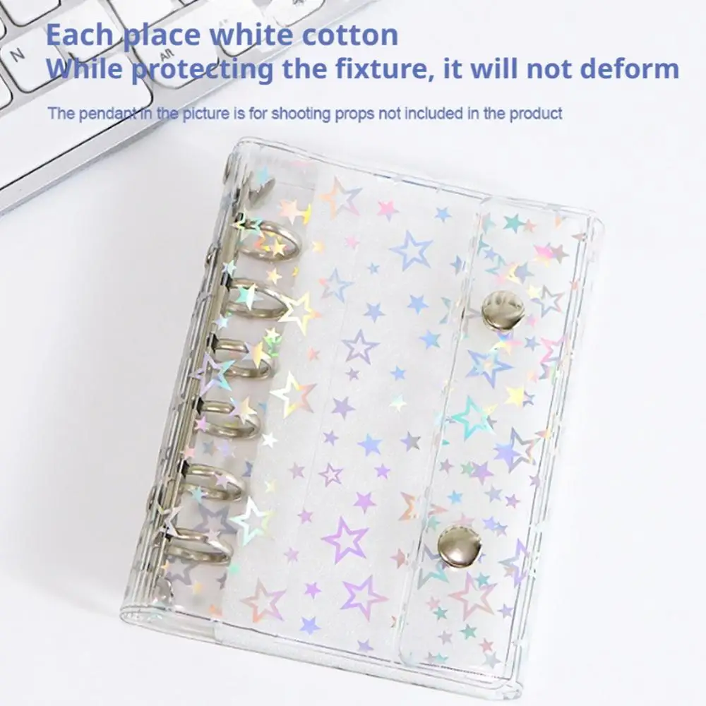 Glitter Stationery Binder Notebook M5 A6 A7 Size Pocket Notepads DIY Postcards Collect Portable Hand Account Book