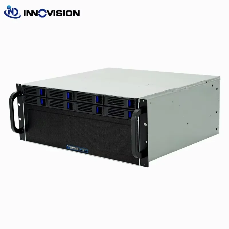 BOLRZO 4U Rack Server Chassis 8 Bracket 1.2mm SGCC SAS SATA Backplane High Capacity Storage for Data Center Spare Parts