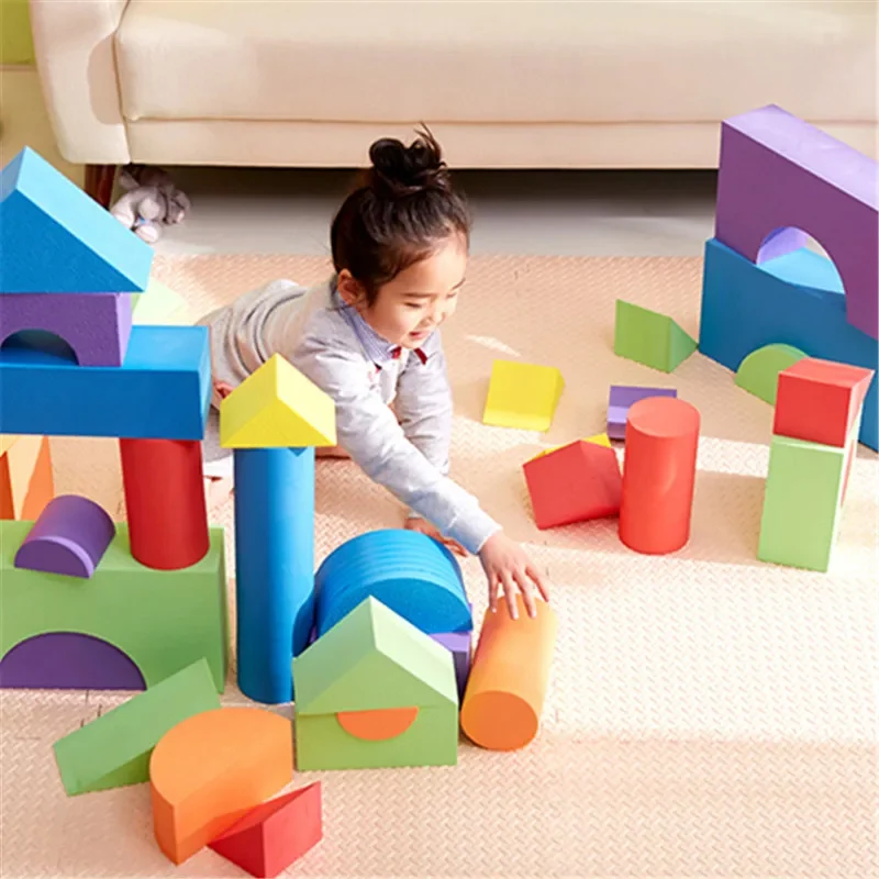 Hot Selling EVA Safe Children Building Brick Block Foam Construction Soft Toy Kid Kids Intelligence Exercise Assembled