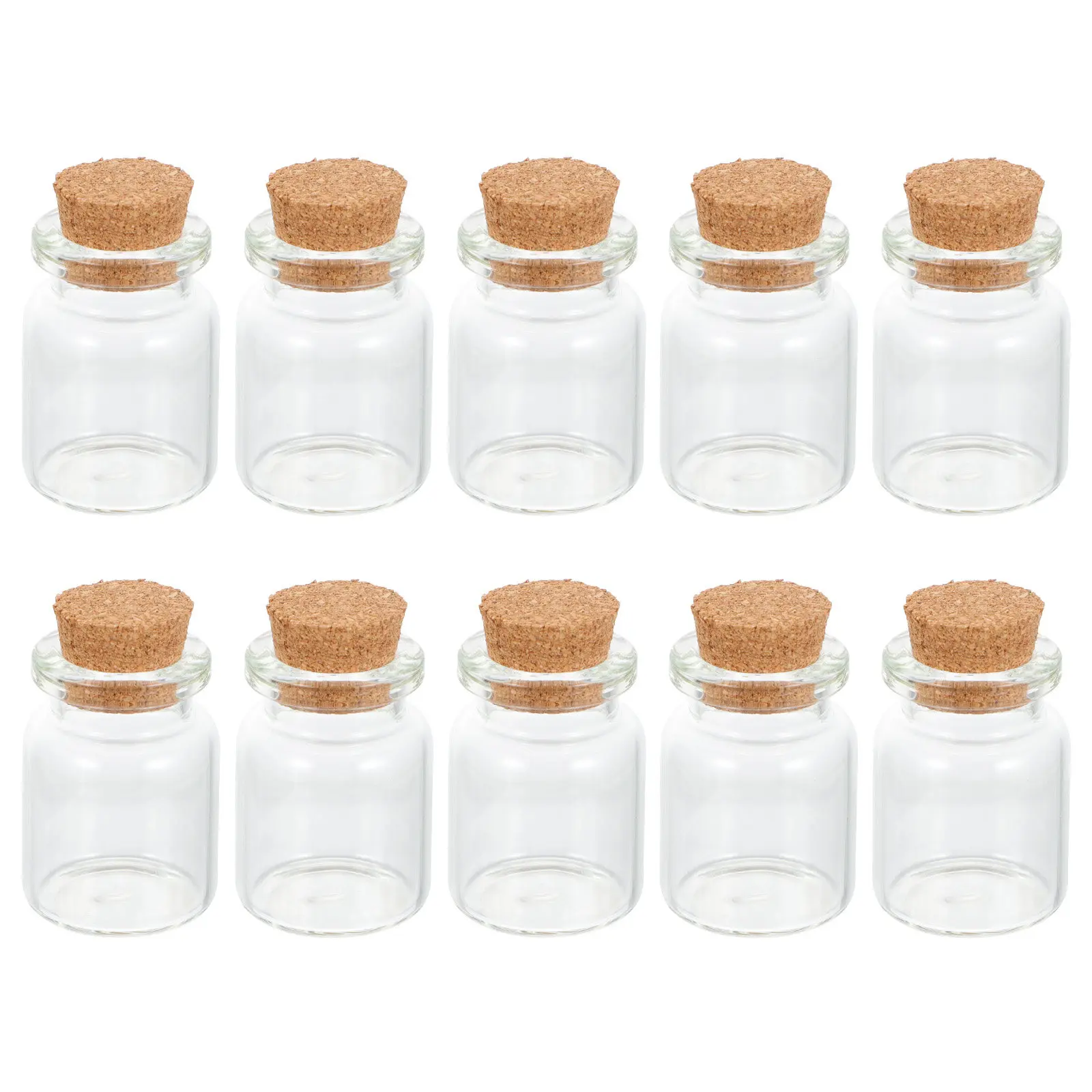 30 Botellas de Vidrio Transparentes con Tapón de Corcho para Guardar Cabello de Bebé, Mini Frascos Decorativos para Mensajes y Deseos, Cápsulas de Almacenamiento
