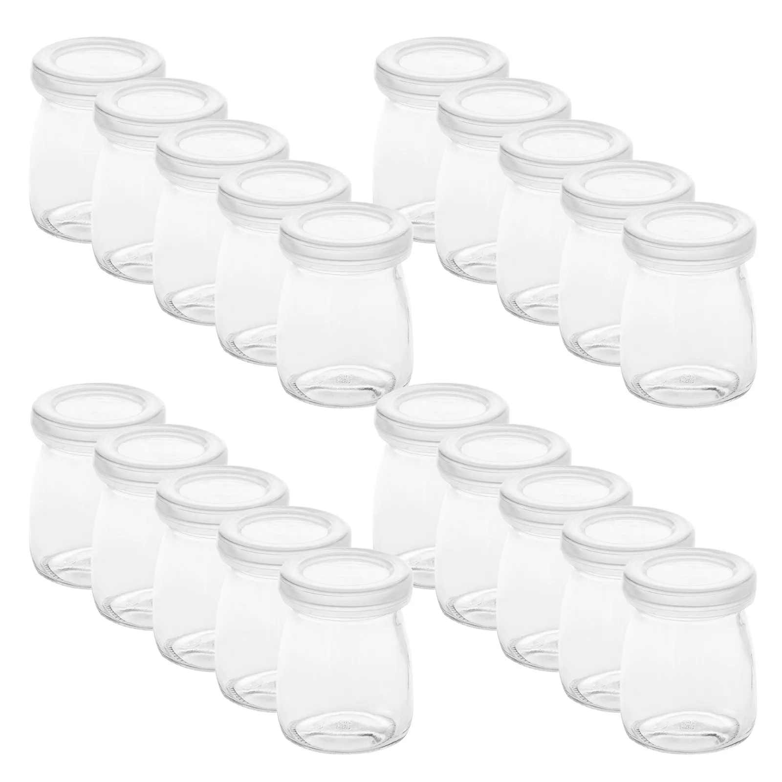 

20 шт. термостойких стеклянных стаканчиков для десертов, мини-баночек для пудинга, герметичных контейнеров для йогурта, многоразовых стеклянных баночек для парфе, меда, джема, мусса