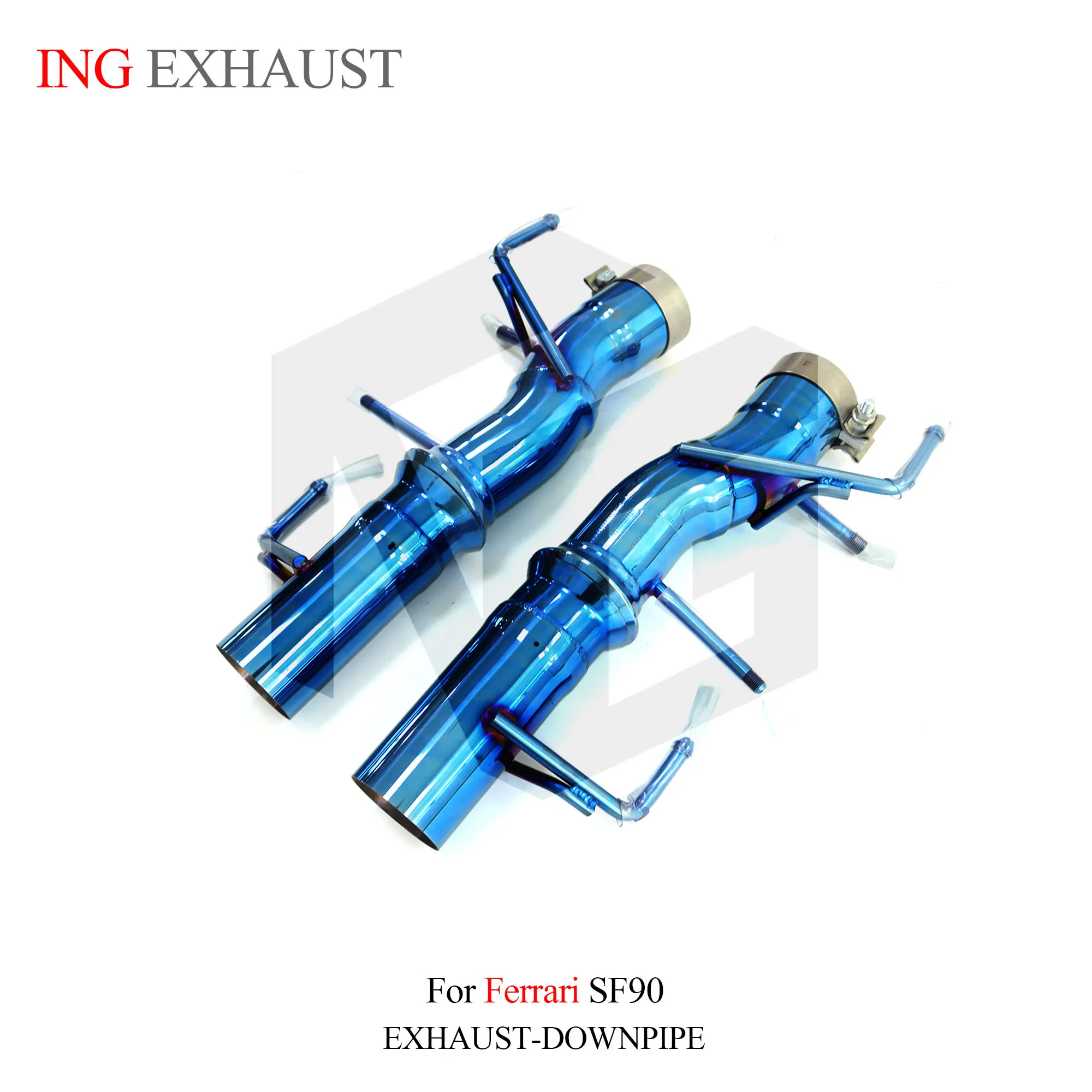 

ING Blue Electricity Stainless Steel 304 Exhaust Catback for Ferrari SF90 3.9L V8 Engine Tube Valveless Accessories System