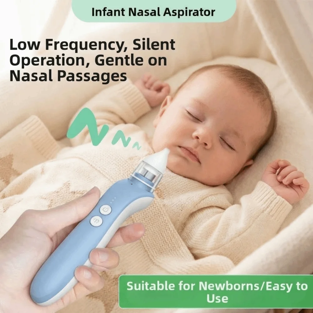 Electric Electric Baby Nasal Aspirator Deep Cleaning Portable Infant Nose Cleaner Relieve Nasal Congestion Suction Function