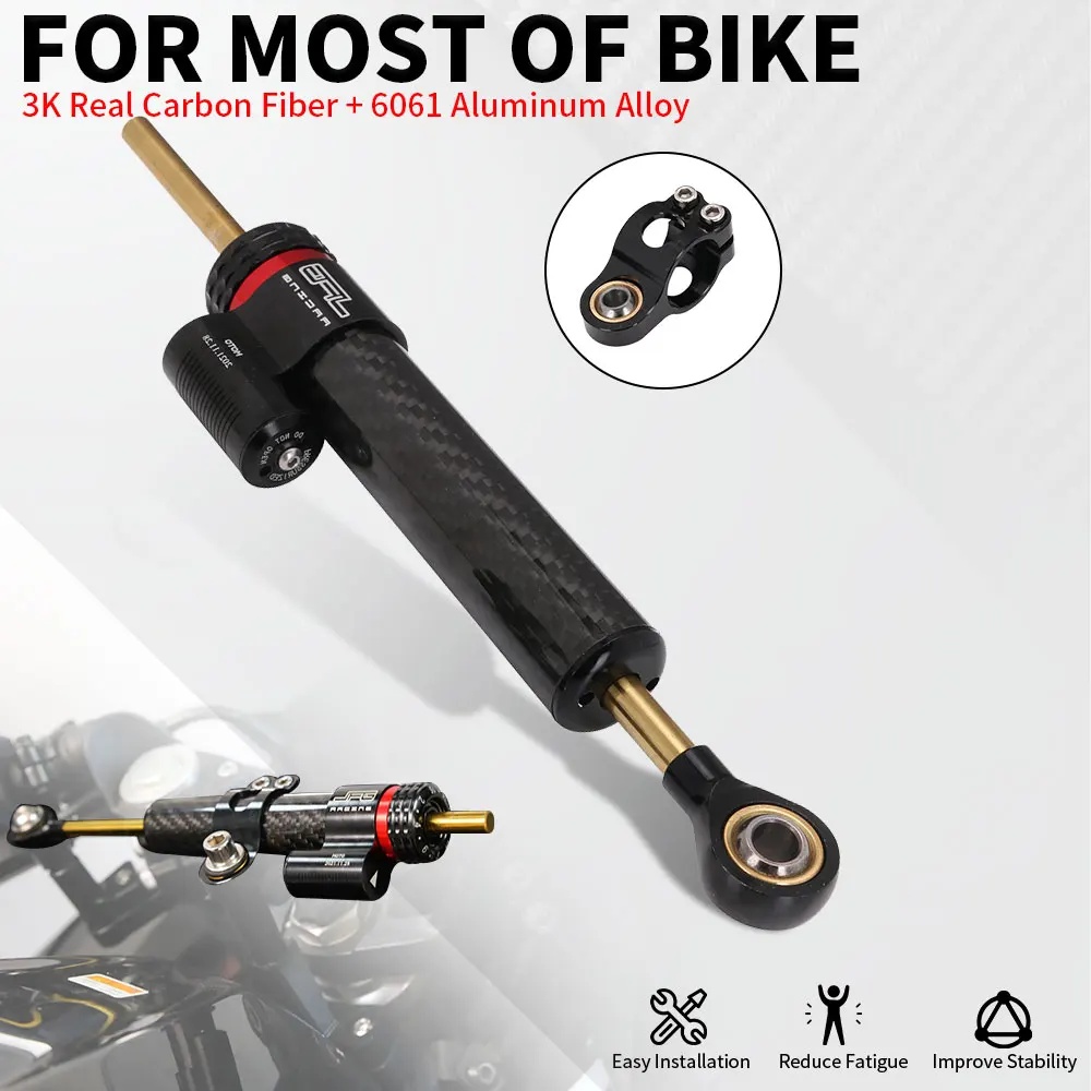 250mm Adjustable Damper Steering Stabilize Motorcycles For YAMAHA MT09 MT07 YZF R1 R6 Z300 Z250 Ninja 300R FZ1 XJR1300 Dirt Bike