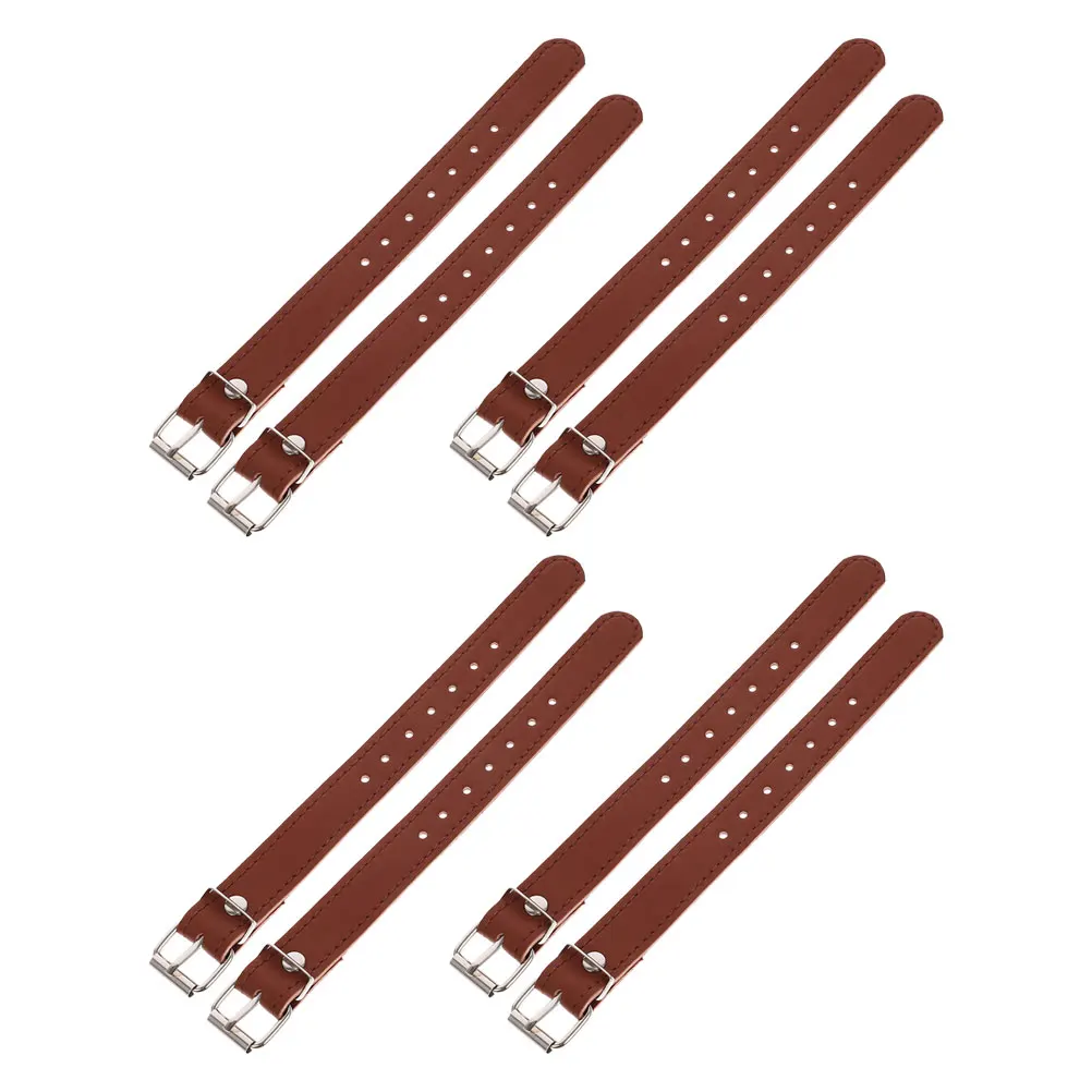 

8 Pcs Bicycle Basket Belt Cycling Strap for Bike Detachable Front Container Pu Attachment