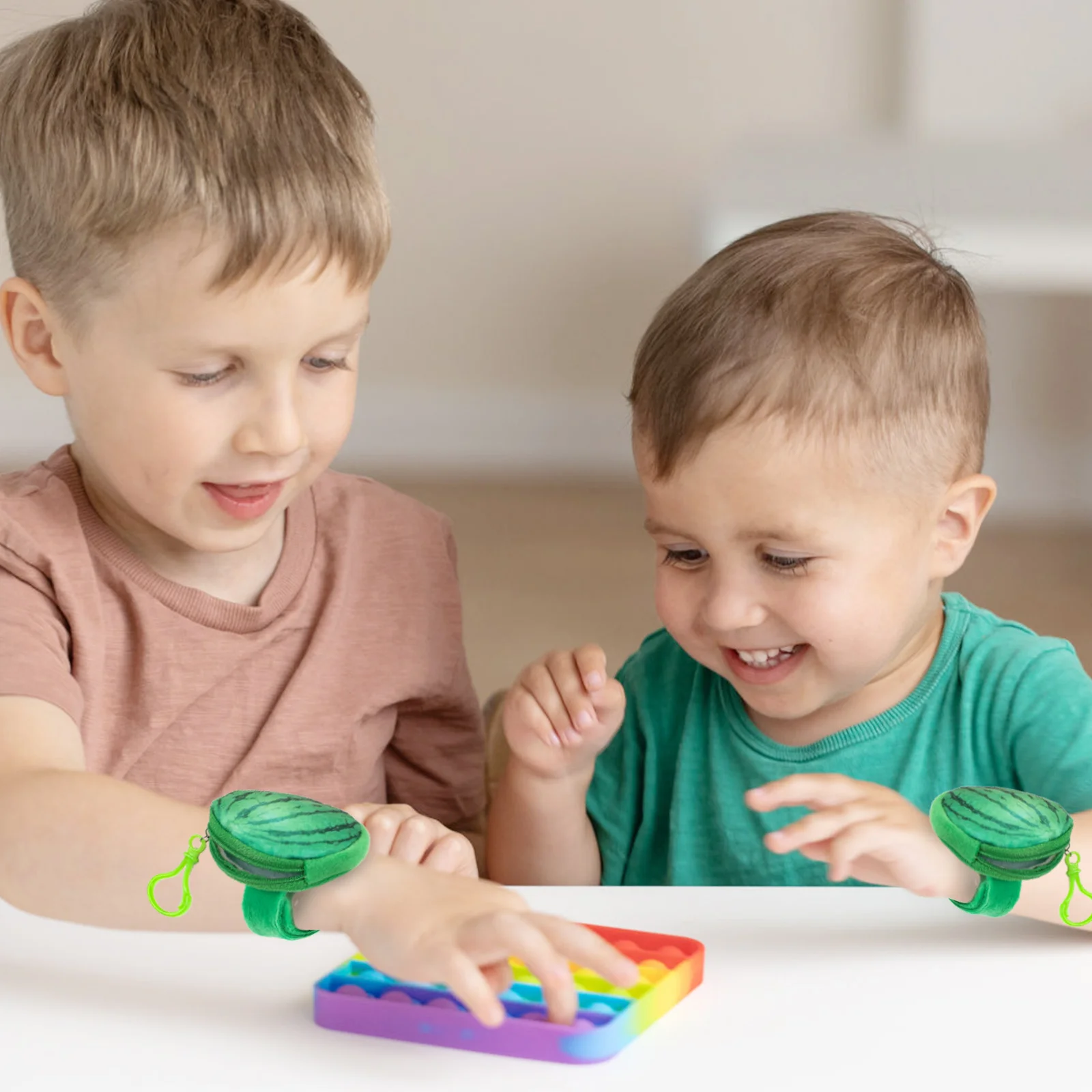 Bracelet à claque de sac à main de Simulation, Bracelet à pastèque pour enfants, cadeaux de fête, bandes décoratives de Festival