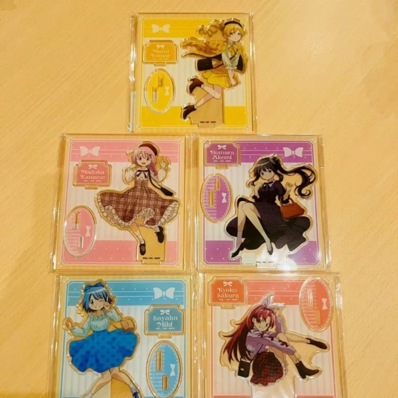 Anime Puellaing Magi Madoka Magica Stand Kaname Akemi Homura Miki Sayaka Tomoe Mami Kyoko Model Plate Standing Desk Ornament