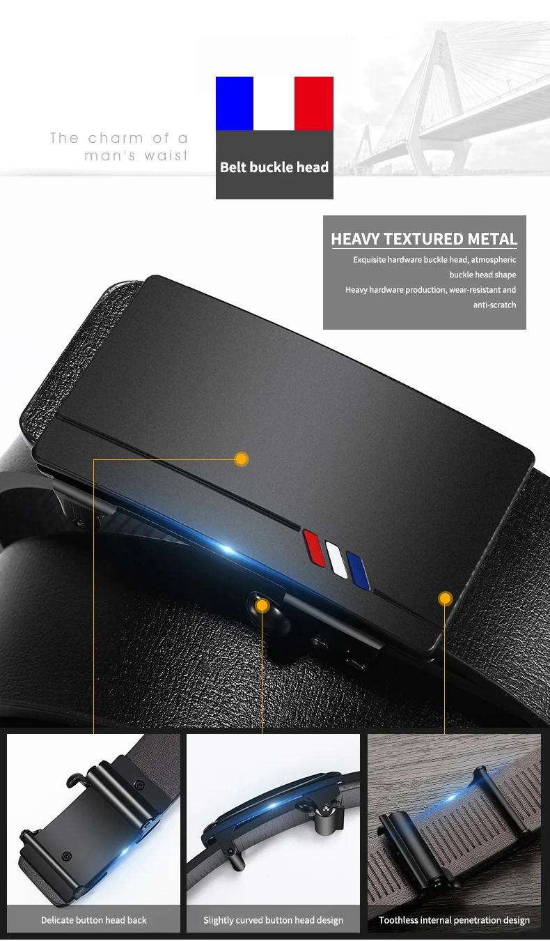 Gürtel Berühmte Marke Gürtel Männer Herren Gürtel Qualität Echtes Luxus Leder Gürtel Für Männer Gürtel Männlich Strap Männlich Metall Automatische Schnalle – Detail 4