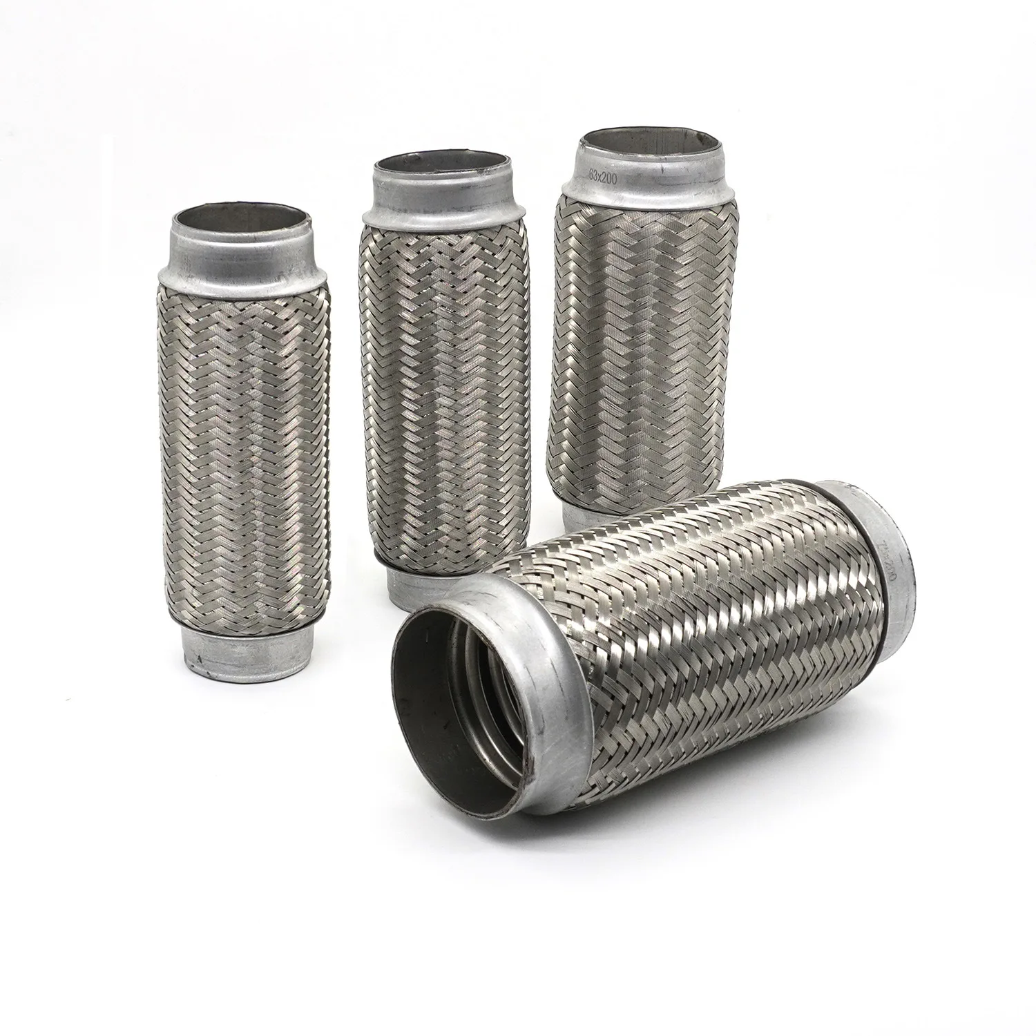 자동차 배기 튜브 텔레스코픽 유연한 연결 브레이드 벨로우즈, 스테인레스 스틸 머플러 파이프 커넥터, 용접 범용