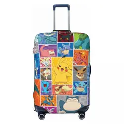 Juste de bagage de voyage Pokemon Pikachu personnalisée, housse de valise lavable, protecteur, convient à 18-32