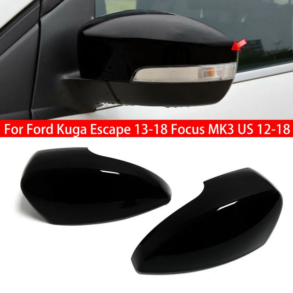 For Ford Kuga Escape 2013-2018 Focus MK3 US 2012-2018 Car Replace Rearview Side Mirror Cover Wing Cap Exterior Door Case Trim