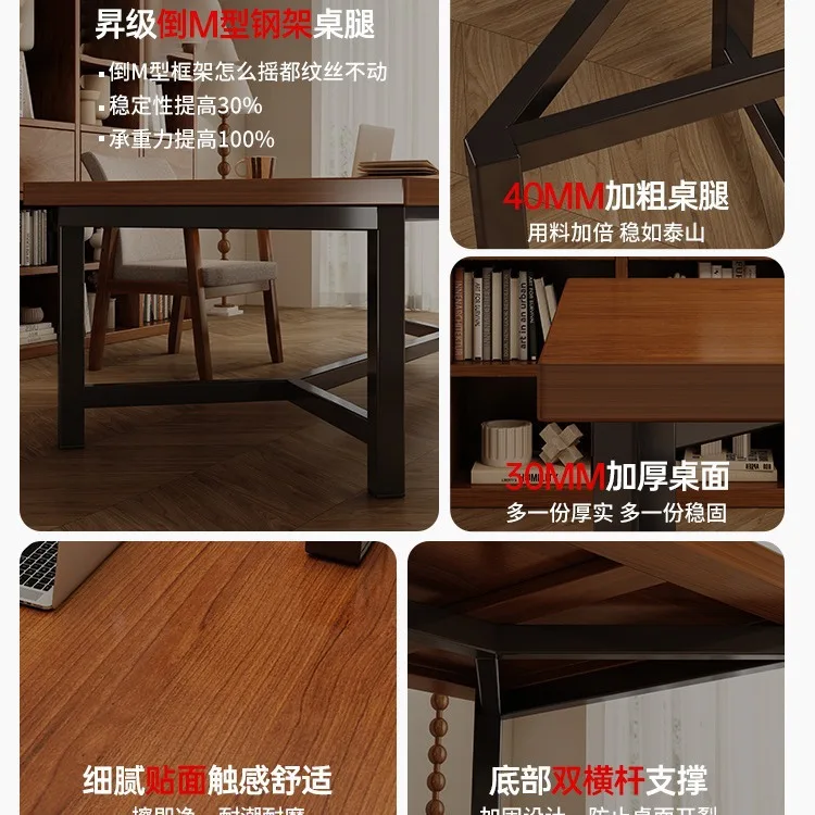 Dining table, living room, household small apartment dining table, simple long table negotiation table, dining table and chair c