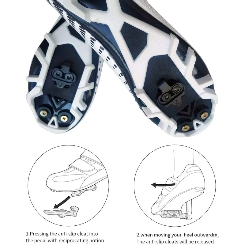Shimano SH51 SPD Cleats MTB (الدراجة الجبلية) | مجموعة مشابك دواسات متعددة الإصدار لدواسات الدراجة، زوجان من ملحقات أحذية ركوب الدراجات #6