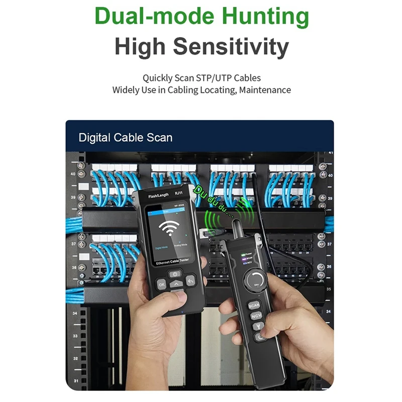 

Network Cable Detector -8506 Network Cable Tester Supports Test/IP Scan/Network Port Speed Multifunction Cable