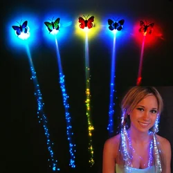 LED Flashing Hair Braid Glowing Luminescent Hairpin Novetly Hair Ornament Girls Led Toys New Year Party Christmas Gifts Random