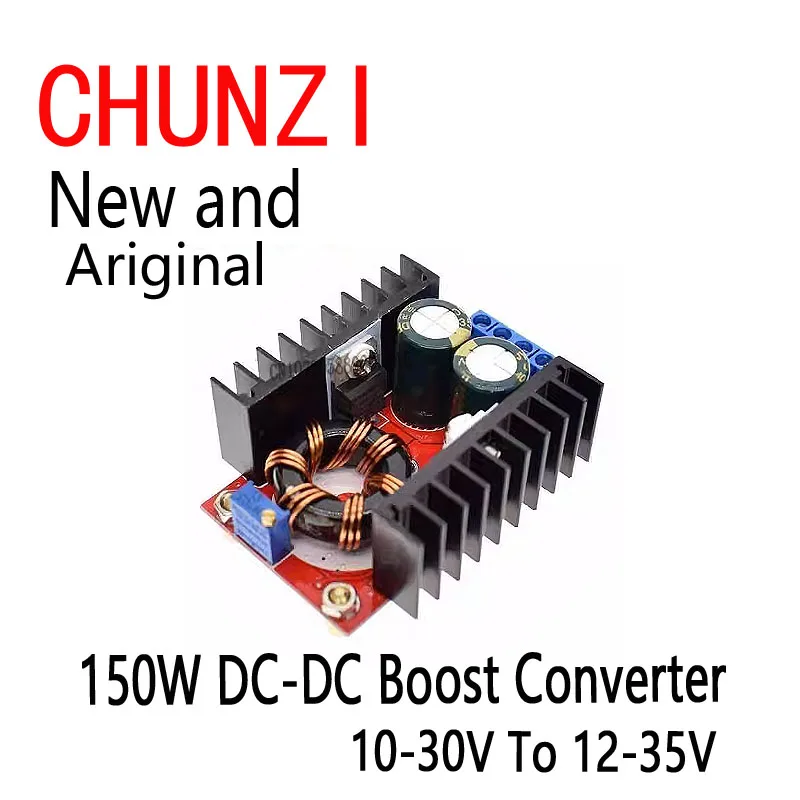 10-30V to 12-35V Step Up CV CC 150W 10A DC-DC Boost Converter Car Power Supply LED Driver Charger Adjustable Voltage Regulator