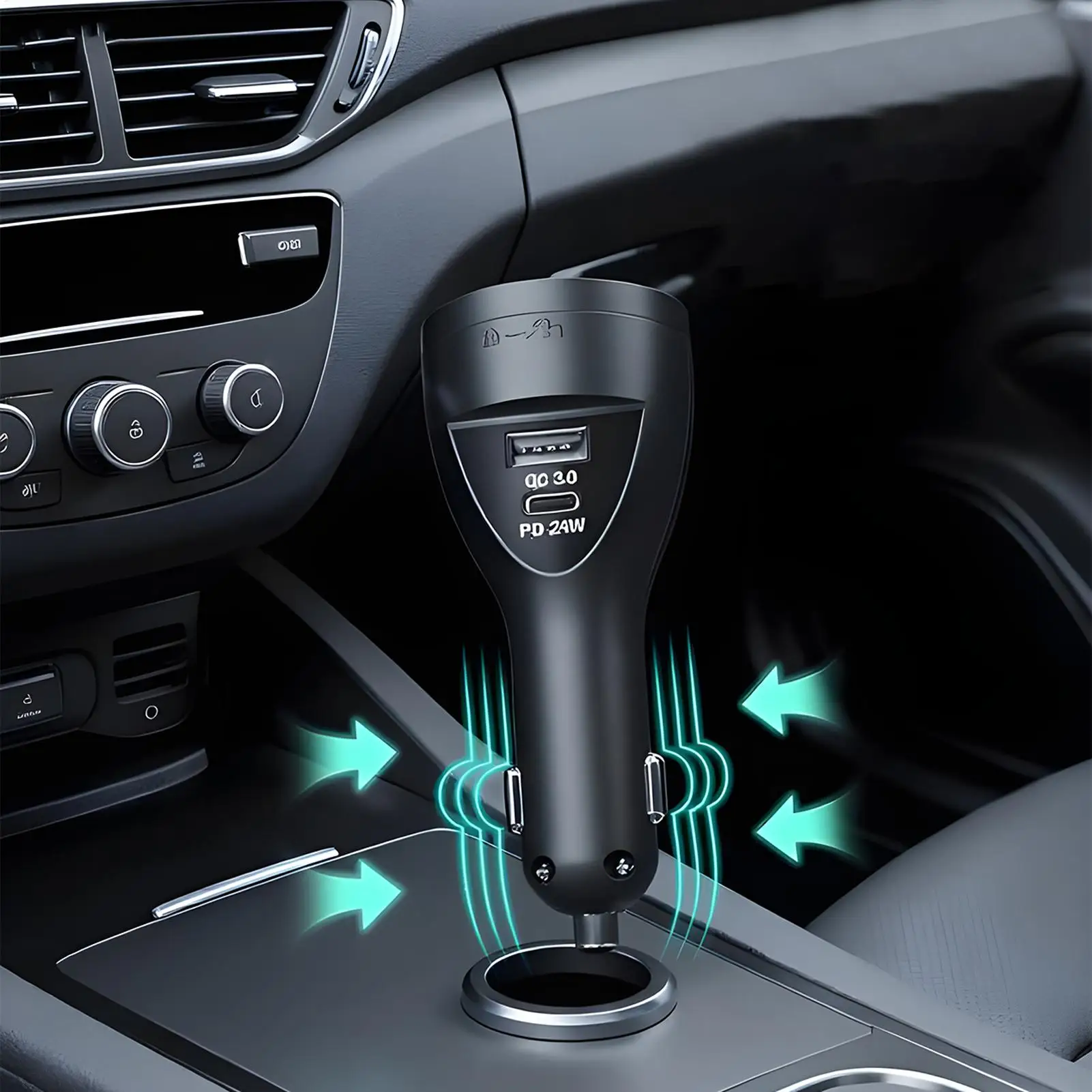 

Automotive Air Fresheners Car Phone Charger Air Purifier 2 In 1 Vehicle Accessories Cell Phone Charger Scent Diffuser For