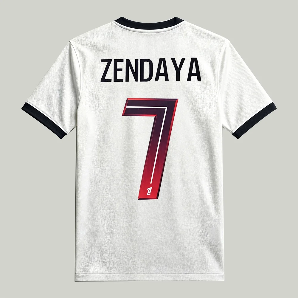 Zendaya #7 and Tom Holland # 17 Football Jersey 2026 New Casual Outdoor Breathable Quick-Drying Unisex Short Sleeve Summer Tops