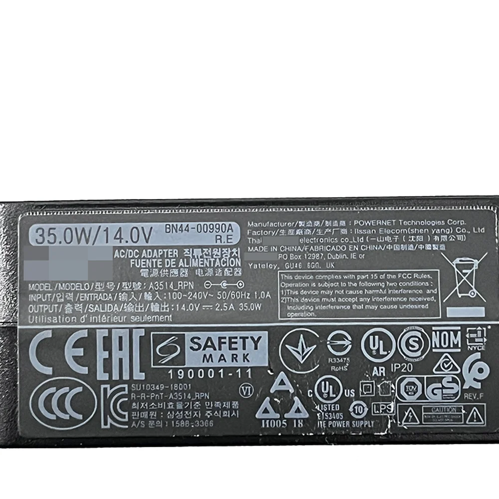 LC24RG50FQNXZA LC24RG50FZNXZA LC32F391FWLXZP для нового адаптера питания для монитора переменного/постоянного тока 14 в 2,5 А 35 Вт a3514 _ rpn BN44-00990A