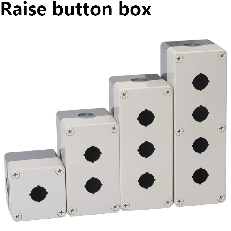 

1Pcs Button switch box waterproof and dustproof emergency stop button box control box 1hole 2holes 3holes 4 holes industry