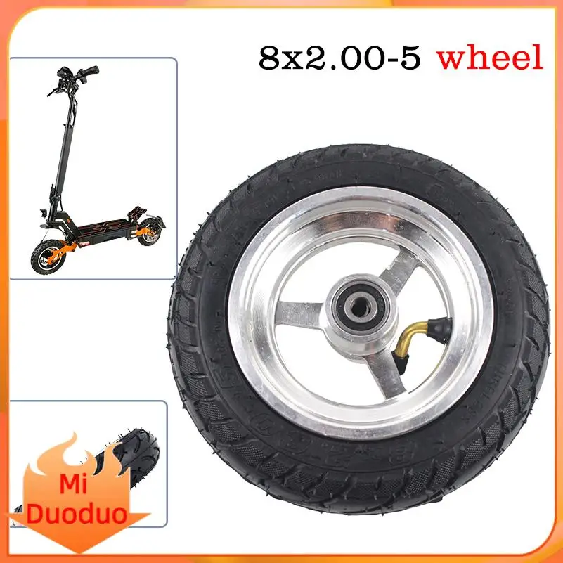 

High Quality 8x2.00-5 tubeless wheel DIY 8*2.00-5 vacuum with alloy hub for KUGOO S1 S3 Electric Adult Scooter