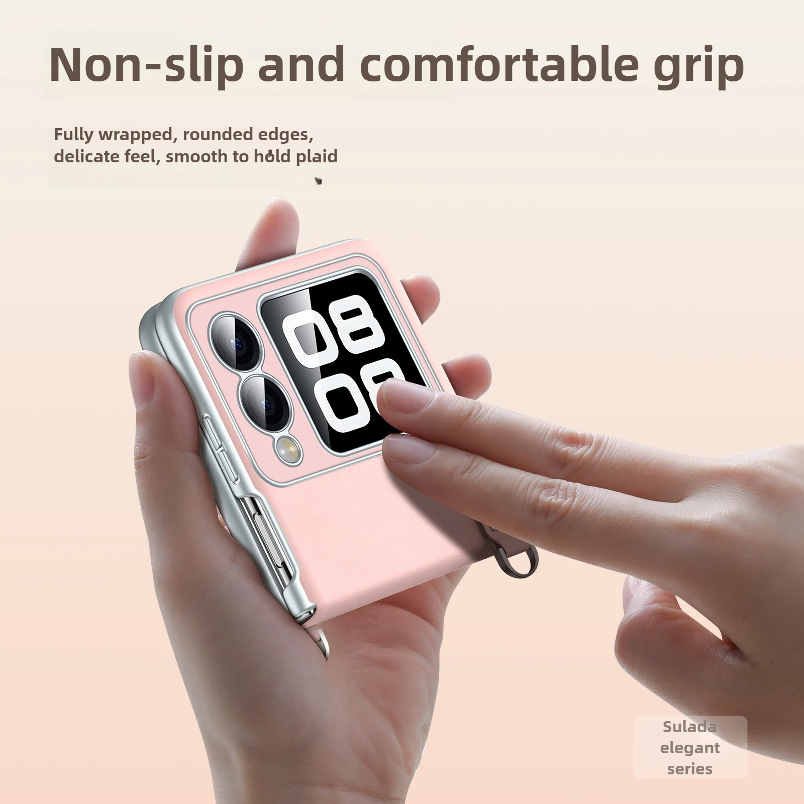 

SULADA элегантный чехол для Huawei Pura X, браслет с защитой от падения, чехол из жидкой кожи для Huawei Nova, флип-чехол