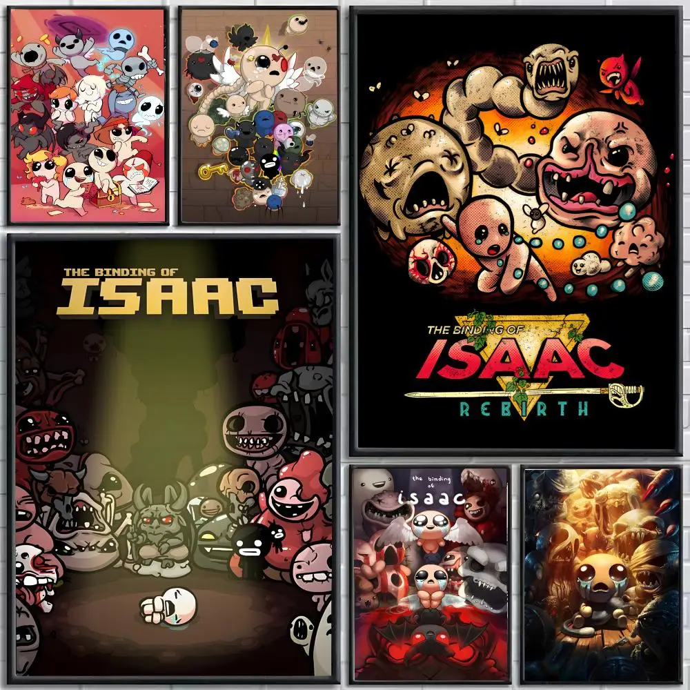 Game The Binding Of Isaac Poster Self-Adhesive HD Mural Wall Decals, Living Room Bedroom Home Decor Gift