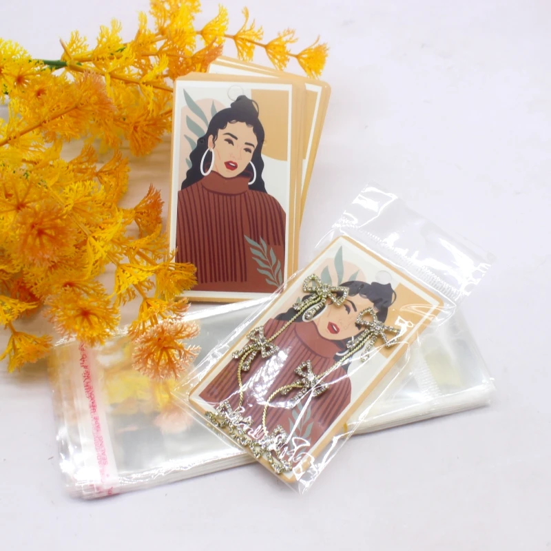 50pcs 5x9cm Earrings Cards Paperboard Jewelry Newest Arrived Popular Display Cardboard Hot Sale Fashion Design Delicate  Cards