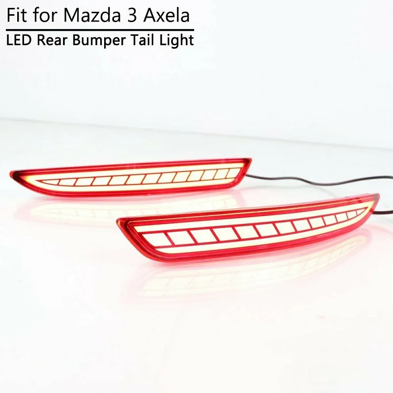 

12V 2Pcs Auto LED Rear Bumper Tail Light Brake Lamp w/ Turn Signal For Mazda 3 Axela 2019-2020 Car Accessories