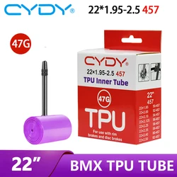CYDY TPU Bicycle Inner Tube 22“ 457 22x1.95 2.0 2.125 2.25 2.35 2.4 2.5 Inch Valve 45mm Camera BMX Bike Tire pneu Cycling Tyre