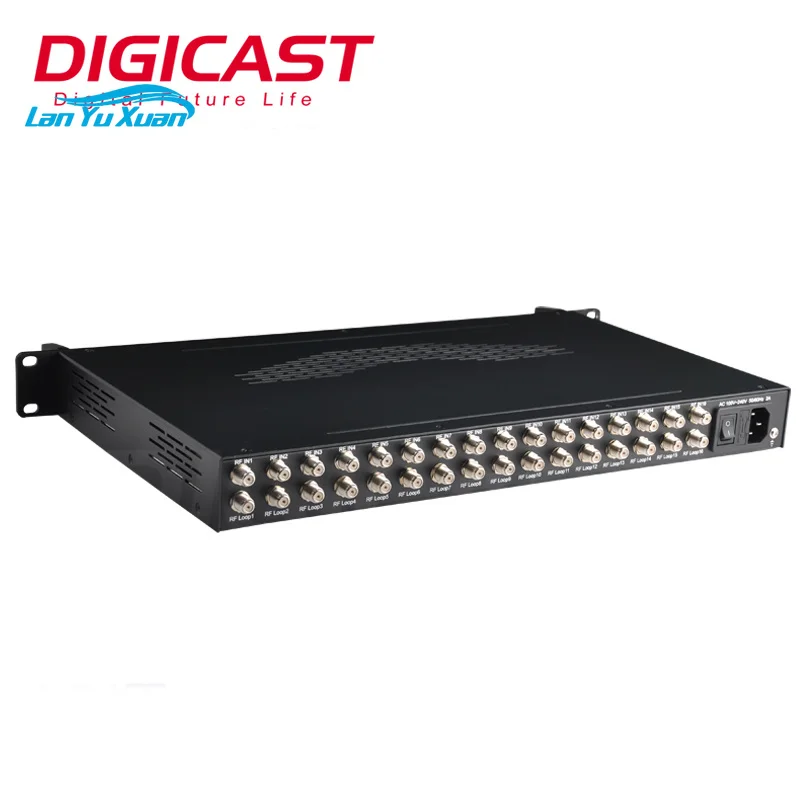 High Density 16 Tuners BISS Decryption Universal Isdbt Dvbs2 To IP Gateway