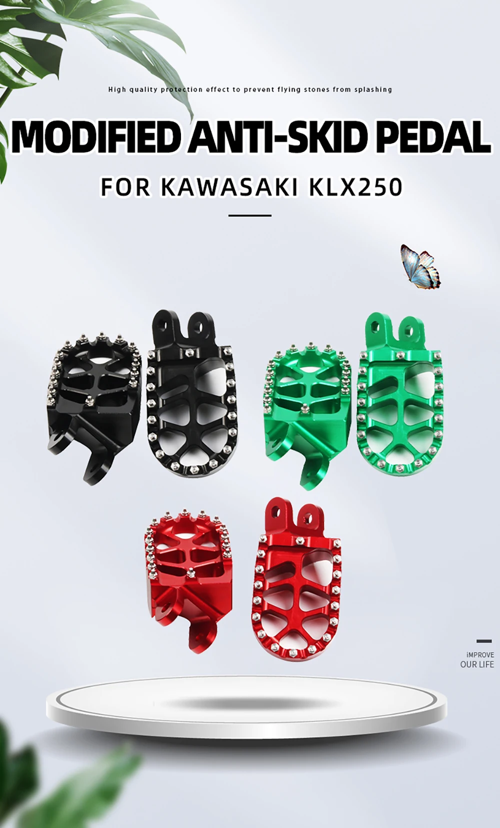 Dirt Bike Fußrasten Fußstützen Pedalteile für HONDA CRM250 CRM 250 XR250R XR400R XR 250R 400R XR 250 R 400 R Zubehör – Detail 9