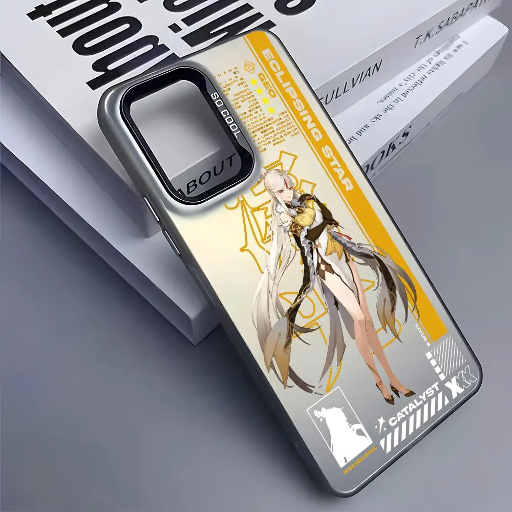 Genshin Impact ruolo carino Cassa Del Telefono Per Samsung Galaxy S25 Edge S24 S23 S22 S21 S20 Ultra Fonda Silicone Argento copertura