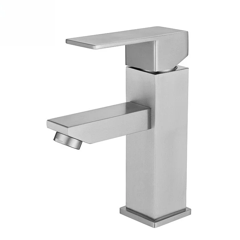 

Stainless steel surface, faucet, under counter basin faucet, face wash, single hole, hot and cold, faucet