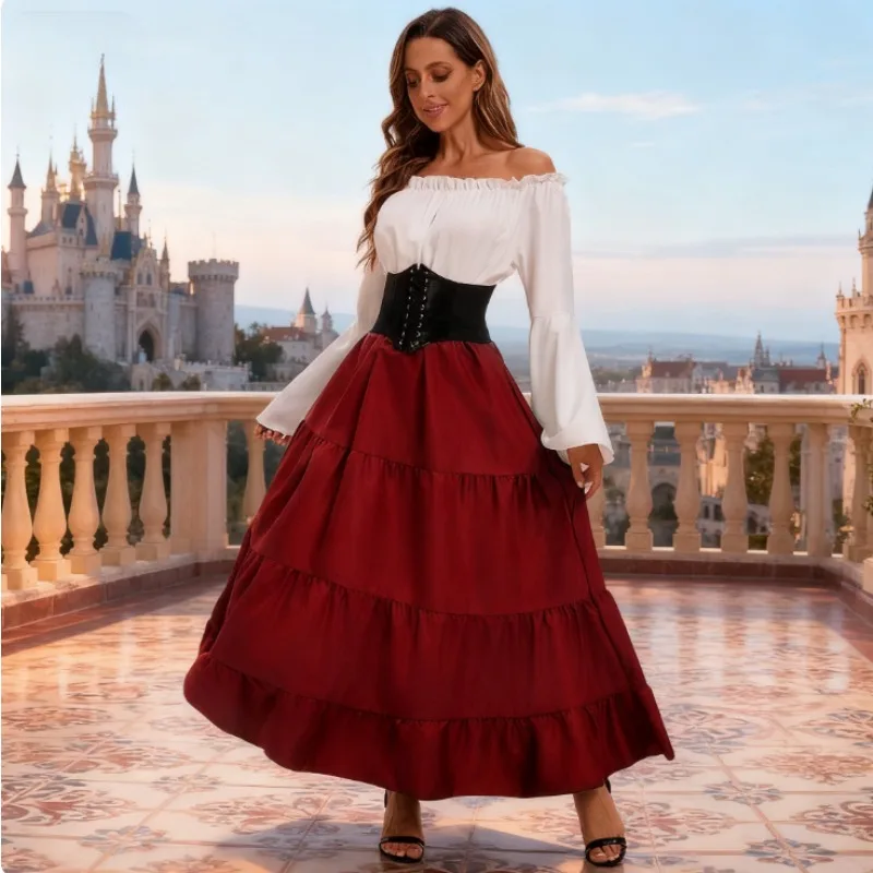 

Аксессуары для костюмов Средневековое бальное платье - платье с корсетом для судовых реконструкций и рождественских вечеринок, святого Валентина и карнавала