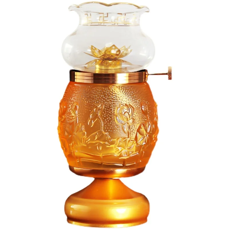 

Butter Lamp Holder for Buddha Worship Household Windproof Candle Holder Offering for Buddha Lotus Oil Lamp Buddha Buddha Lamp