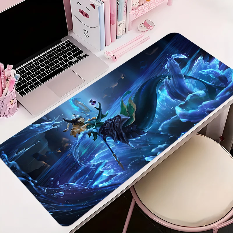 

Mouse Pad Office PC Accessories Keyboard Mat Anime Pattern Anti-slip Rubber HD Mousepad Gamer L-league of Legends Nami Desk Mat