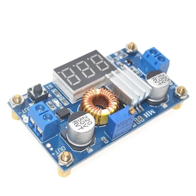 5A high-power 75W DC-DC adjustable step-down regulated power supply module, with voltmeter display far exceeding LM2596