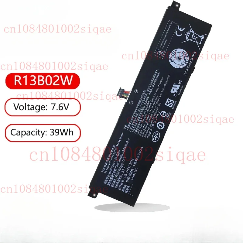 New R13B01W R13B02W Laptop Battery For Xiaomi Mi Notebook Air 13.3