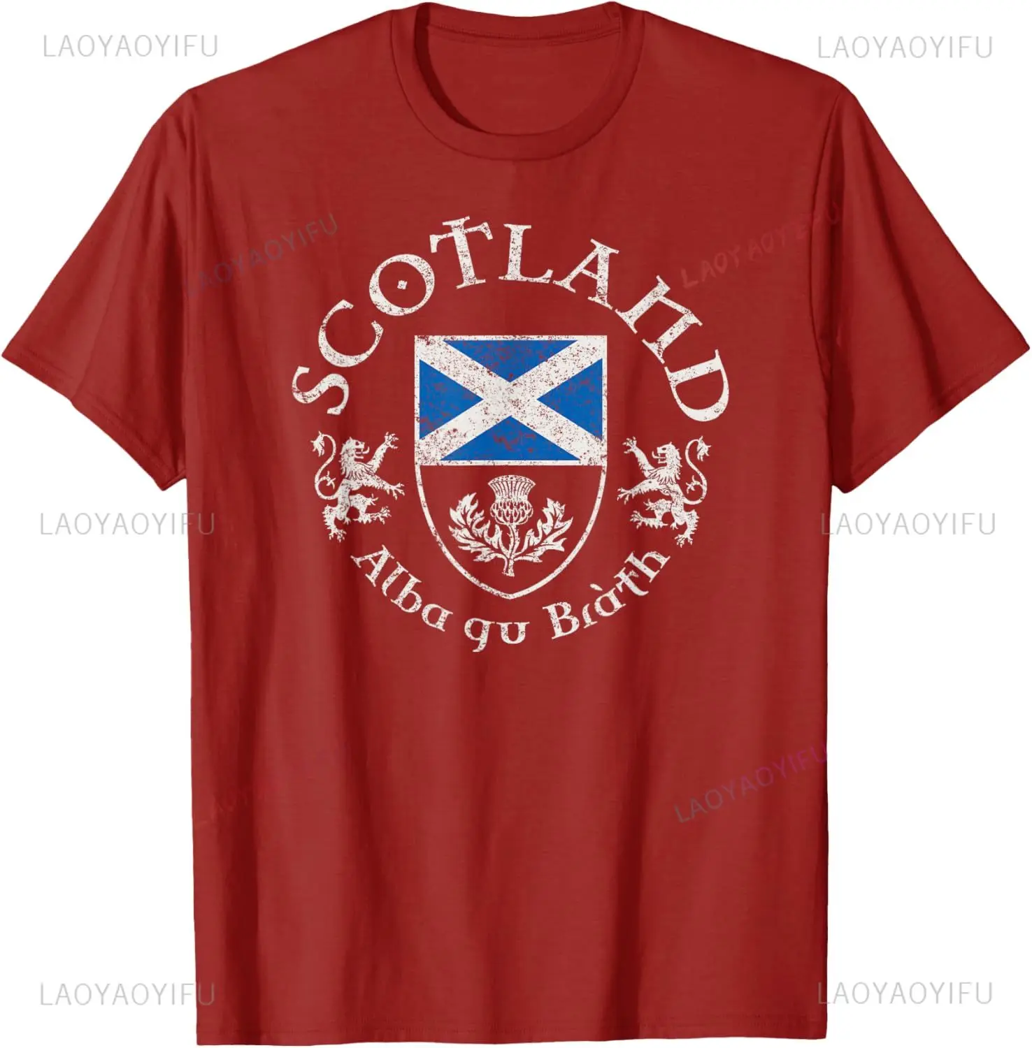 Vintage SCOTLAND Alba Gu Bràth Graphic T-Shirt Casual Fashion Loose Harajuku Man Streetwear Short Sleeve Summer Women T Shirt view 4